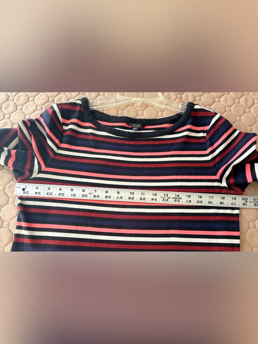 Brooks Brothers EUC Navy, Pink & white
Striped t shirt dress. 100% cotton
Sz LG - Picture 8 of 11